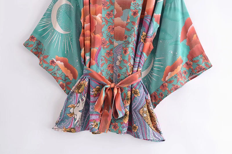 Space Moon Short Robe