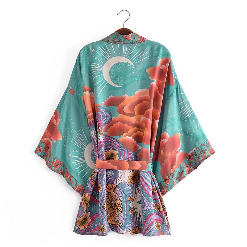 Space Moon Short Robe