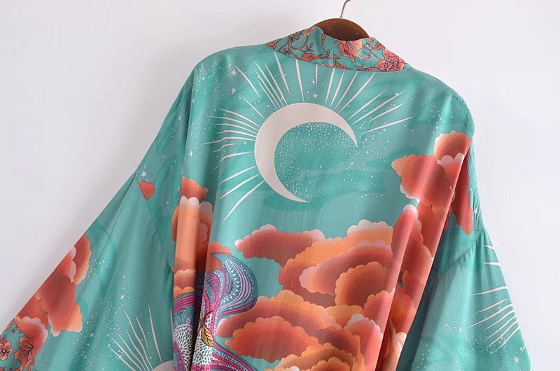 Space Moon Short Robe