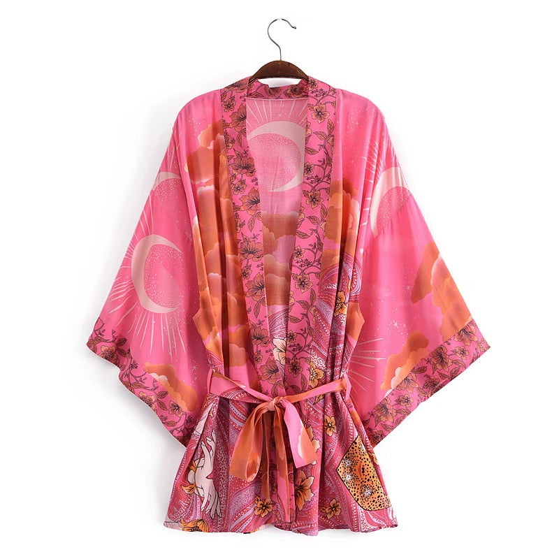 Space Moon Short Robe