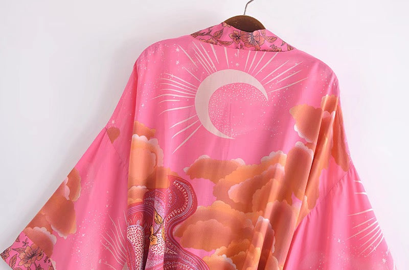 Space Moon Short Robe