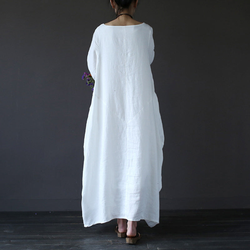 Mustique Maxi Linen Style Dress