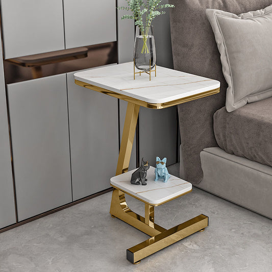 Tier Side Table Luxury Marble Coffee Table