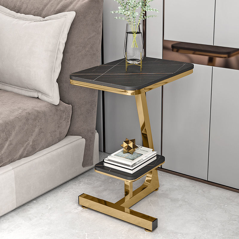 Tier Side Table Luxury Marble Coffee Table