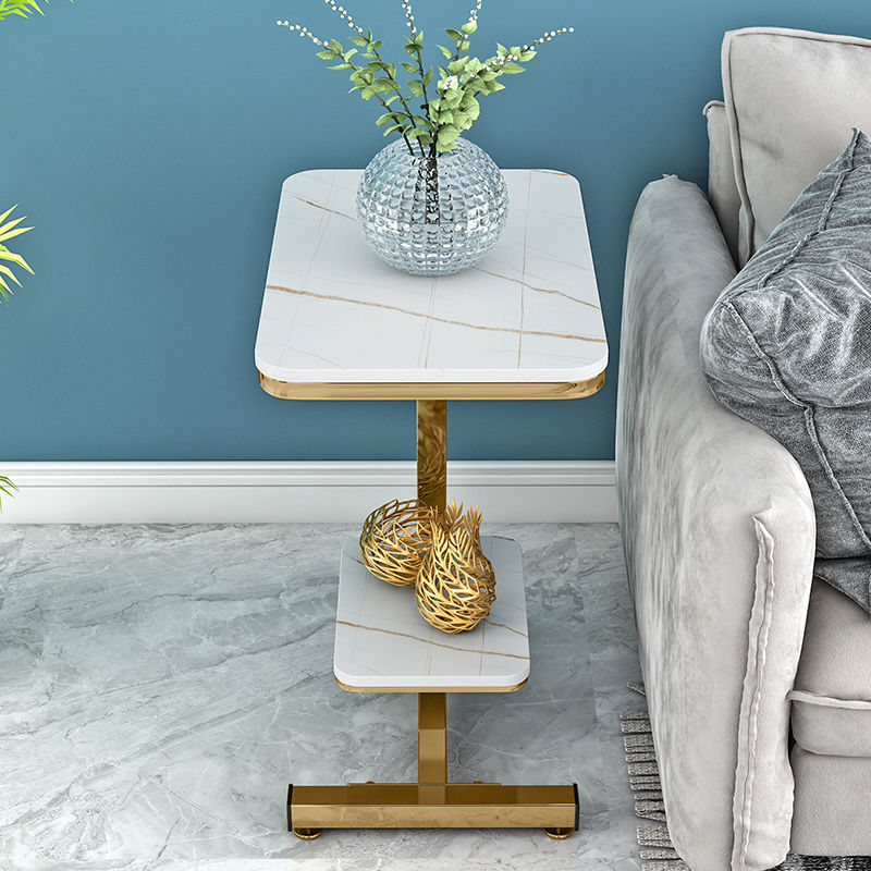 Tier Side Table Luxury Marble Coffee Table