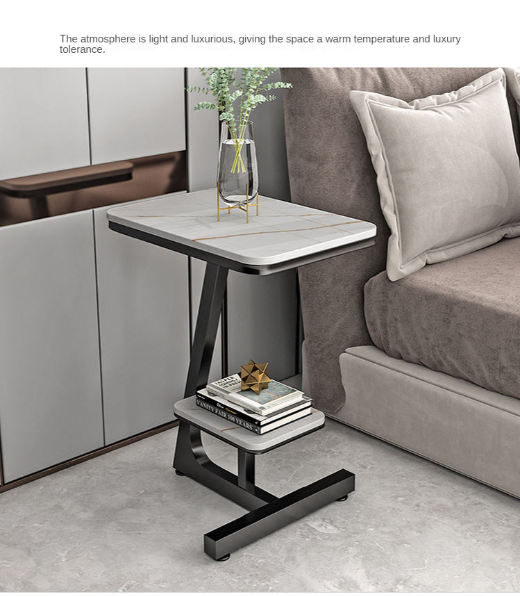 Tier Side Table Luxury Marble Coffee Table