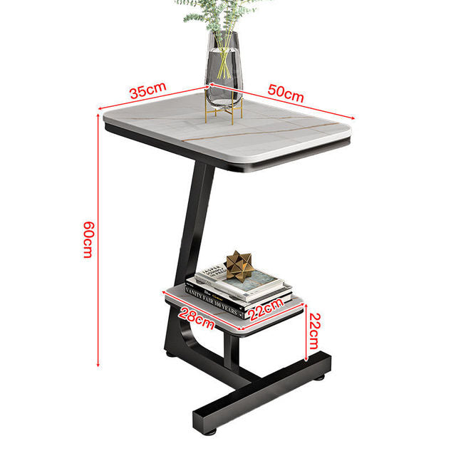 Tier Side Table Luxury Marble Coffee Table