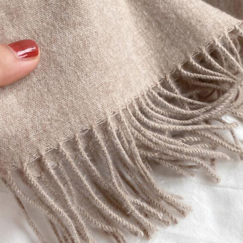 Pashmina Wool Shawl With Fringe