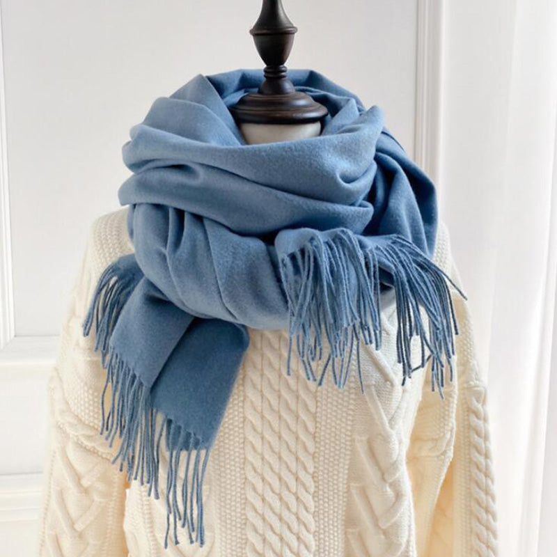 Pashmina Wool Shawl With Fringe