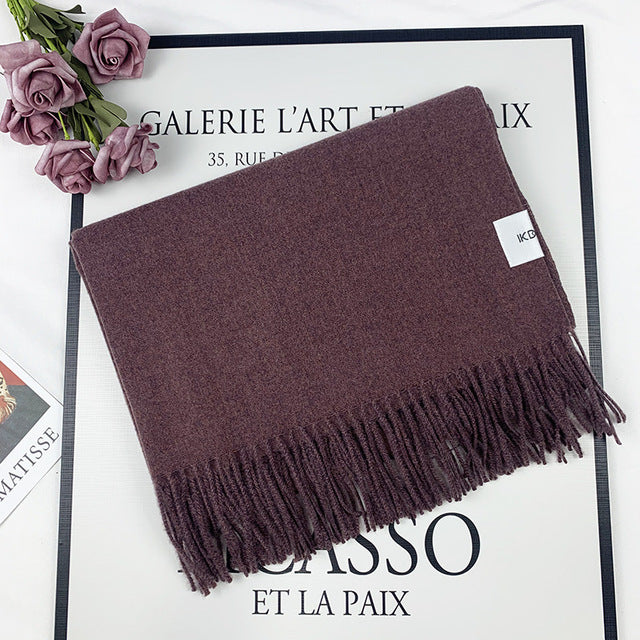 Pashmina Wool Shawl With Fringe