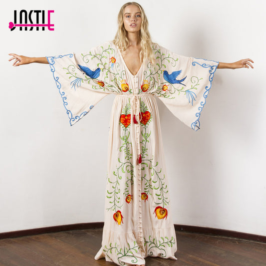 Jastie Embroidered Women Maxi Dress