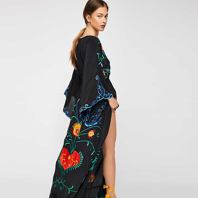 Jastie Embroidered Women Maxi Dress