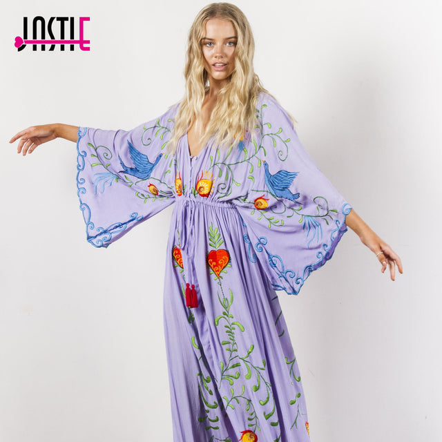 Jastie Embroidered Women Maxi Dress