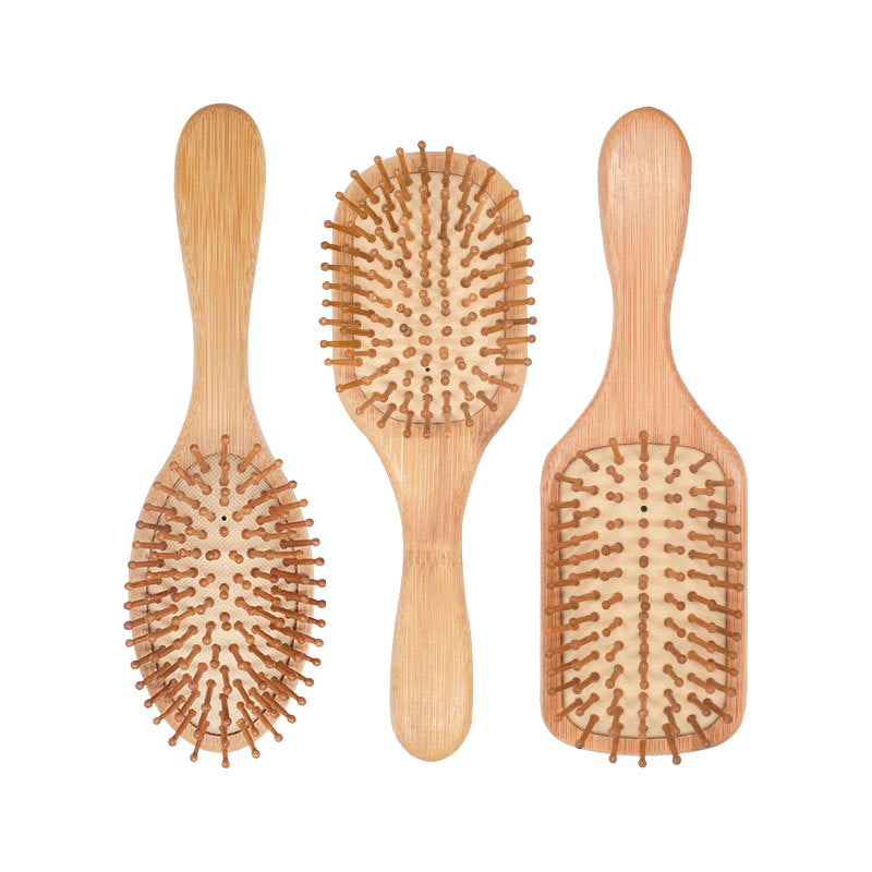 Wood Professional Healthy Paddle Cushion Massage Hairbrush