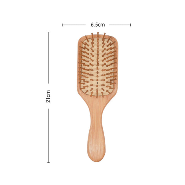 Wood Professional Healthy Paddle Cushion Massage Hairbrush