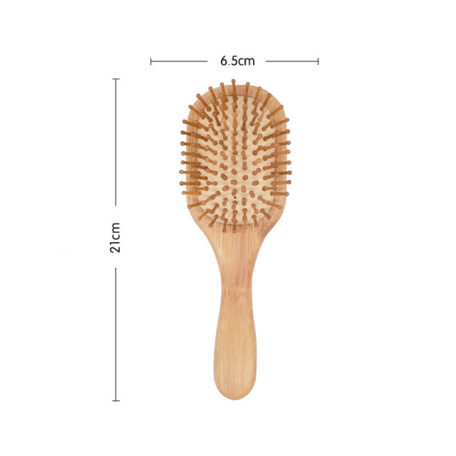 Wood Professional Healthy Paddle Cushion Massage Hairbrush