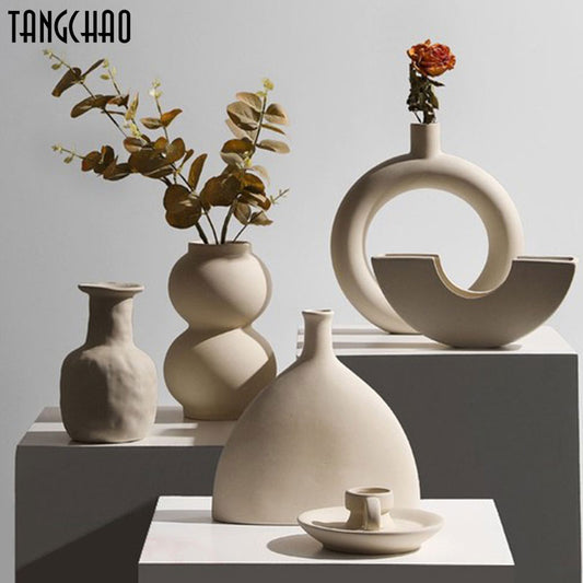 Sandtone Ceramic Decor Vases