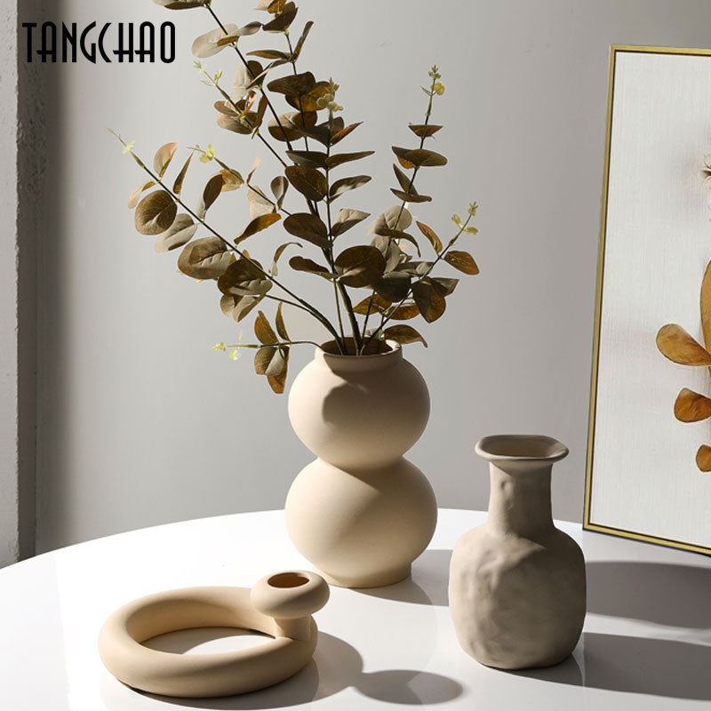 Sandtone Ceramic Decor Vases