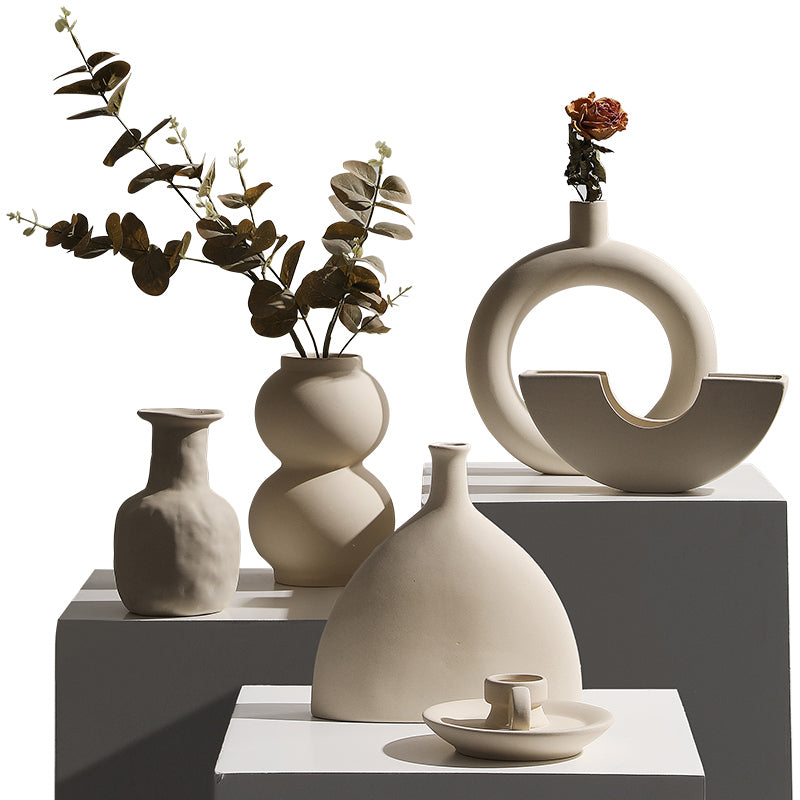 Sandtone Ceramic Decor Vases