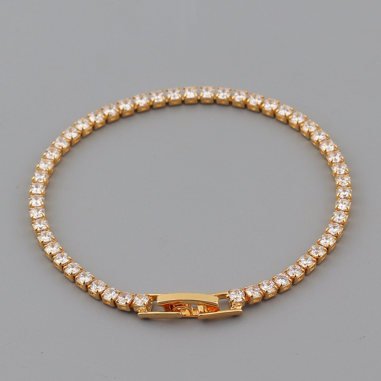 Romantic Crystal 14k Gold Chains Choker Necklaces and Bracelet