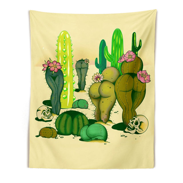 Botanical Mushroom Women Tapestry Wall Hang