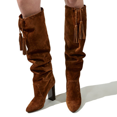 Tahoe Tassel Knee High Boots