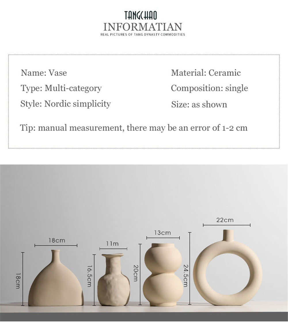 Sandtone Ceramic Decor Vases