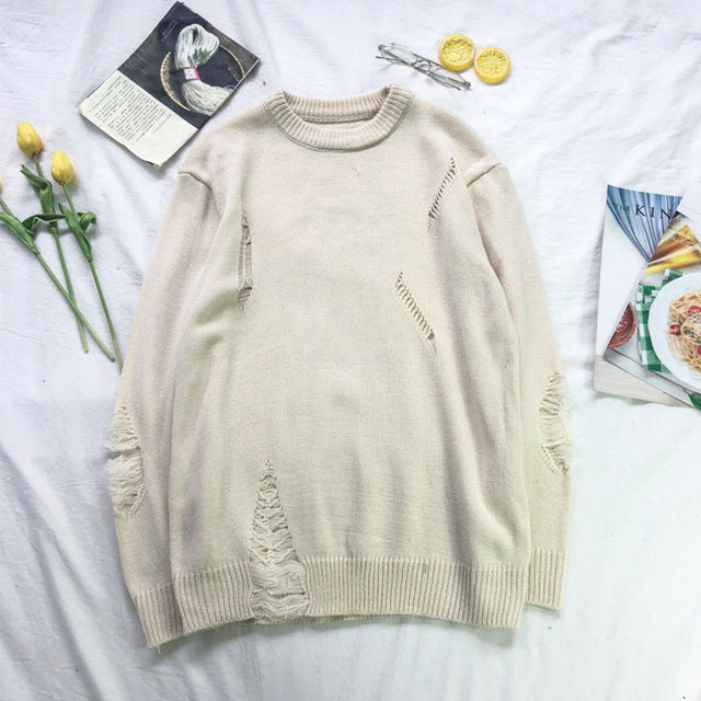 Beloved Ripped Oversized Jumper Sweater