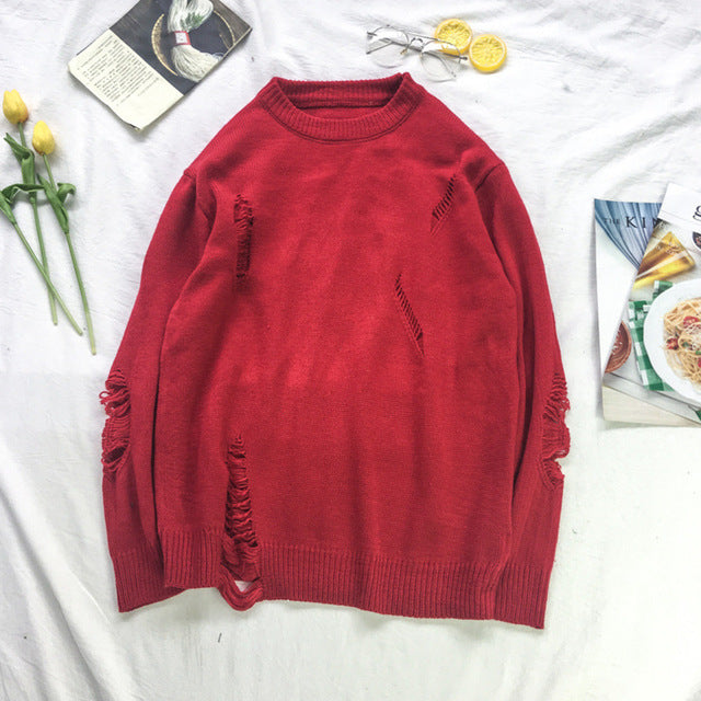 Beloved Ripped Oversized Jumper Sweater