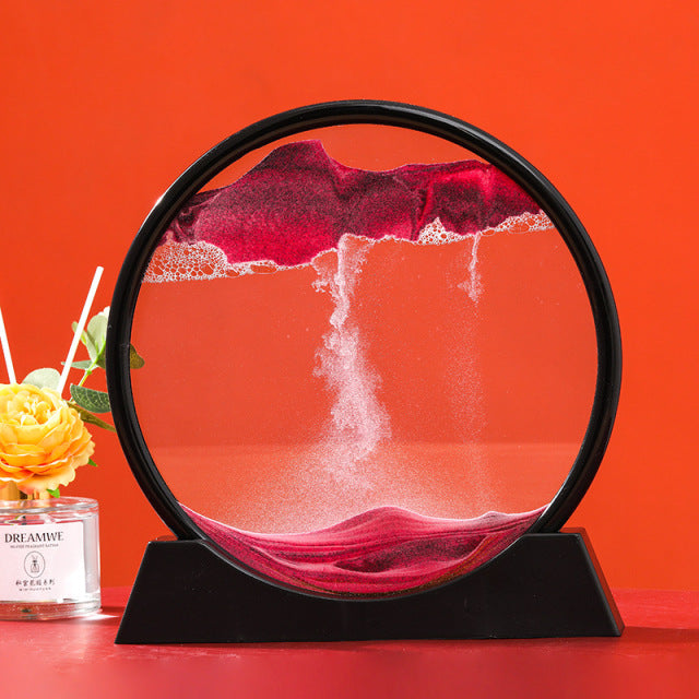 Moving Sand Art 12 inch Round Glass 3D Deep Sea Sandscape