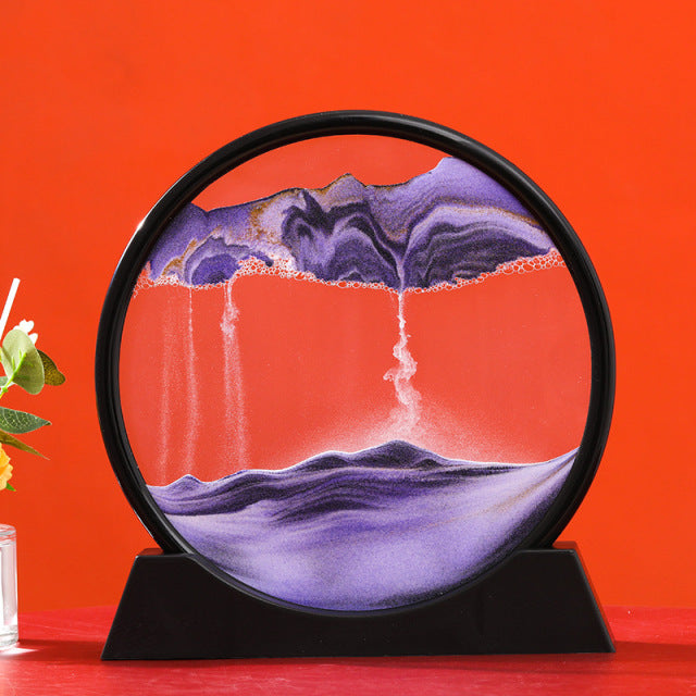 Moving Sand Art 12 inch Round Glass 3D Deep Sea Sandscape