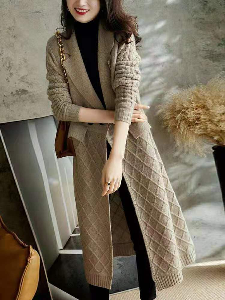 Amsterdam Cozy Style Cardigan Long Blazer Sweater