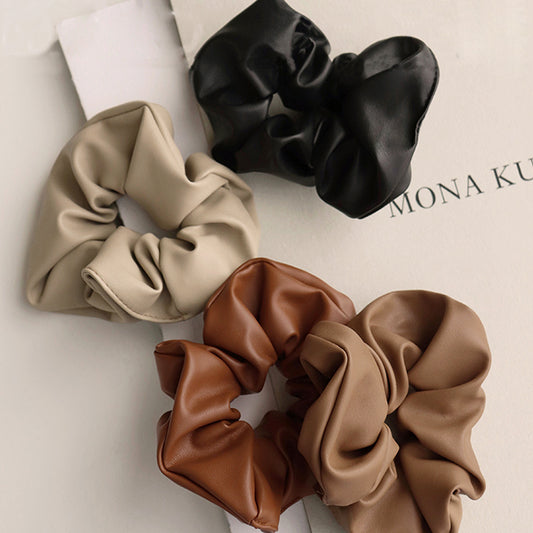 Denmark Fashion Vegan Leather Scrunchie