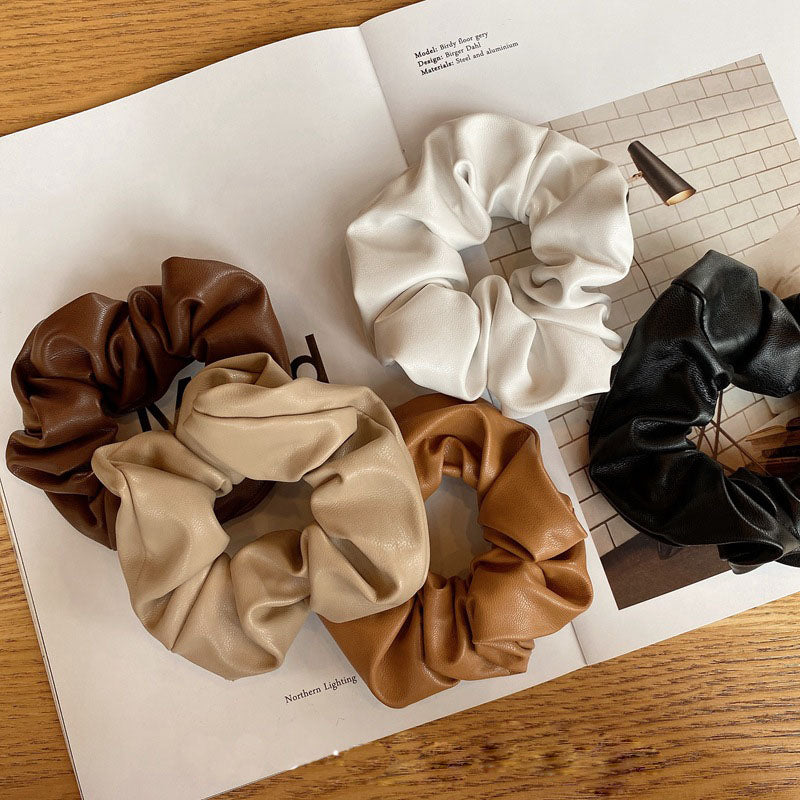 Denmark Fashion Vegan Leather Scrunchie