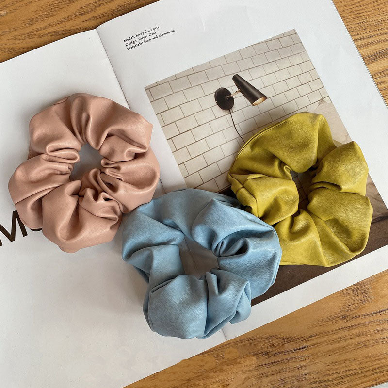 Denmark Fashion Vegan Leather Scrunchie