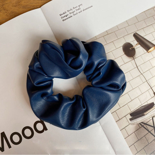 Denmark Fashion Vegan Leather Scrunchie