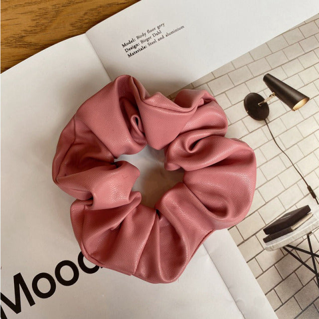 Denmark Fashion Vegan Leather Scrunchie