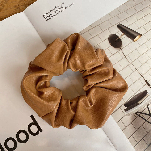 Denmark Fashion Vegan Leather Scrunchie