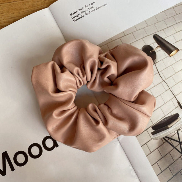 Denmark Fashion Vegan Leather Scrunchie