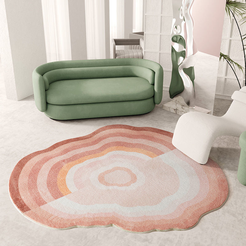 Nordic Abstract Geode Cloud Monocrome Rug