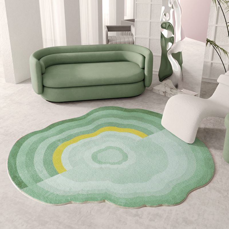 Nordic Abstract Geode Cloud Monocrome Rug