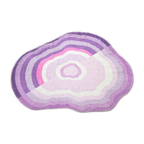 Nordic Abstract Geode Cloud Monocrome Rug