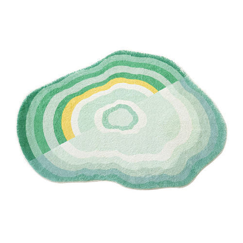 Nordic Abstract Geode Cloud Monocrome Rug