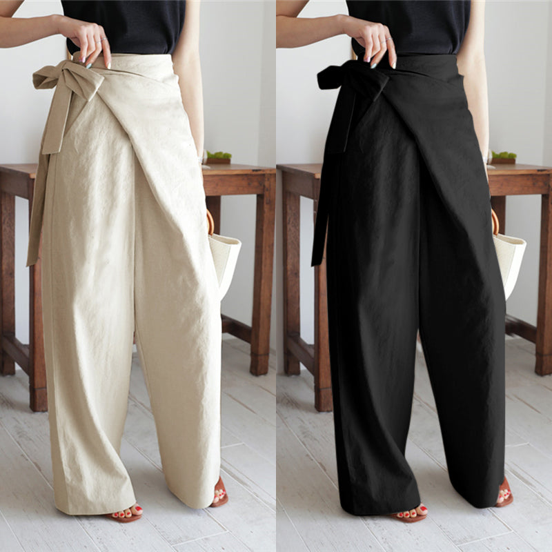 Belize Linen Wide-leg Long Trousers