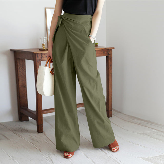 Belize Linen Wide-leg Long Trousers