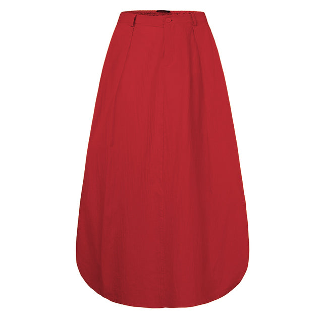 ZANZEA High Waist Solid Skirt