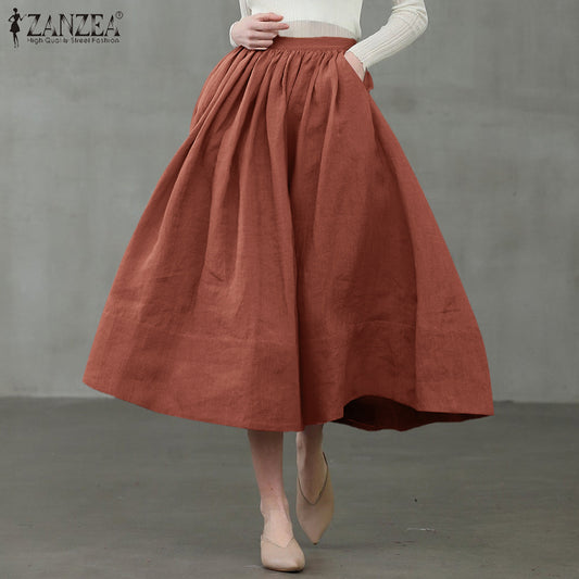 Vintage Style Midi Summer Skirt