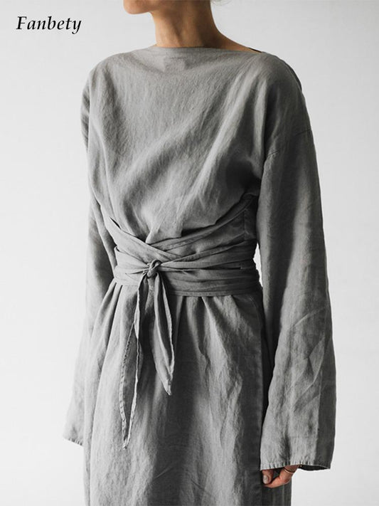 Linen Kauai Wrap Dress