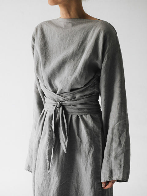 Linen Kauai Wrap Dress