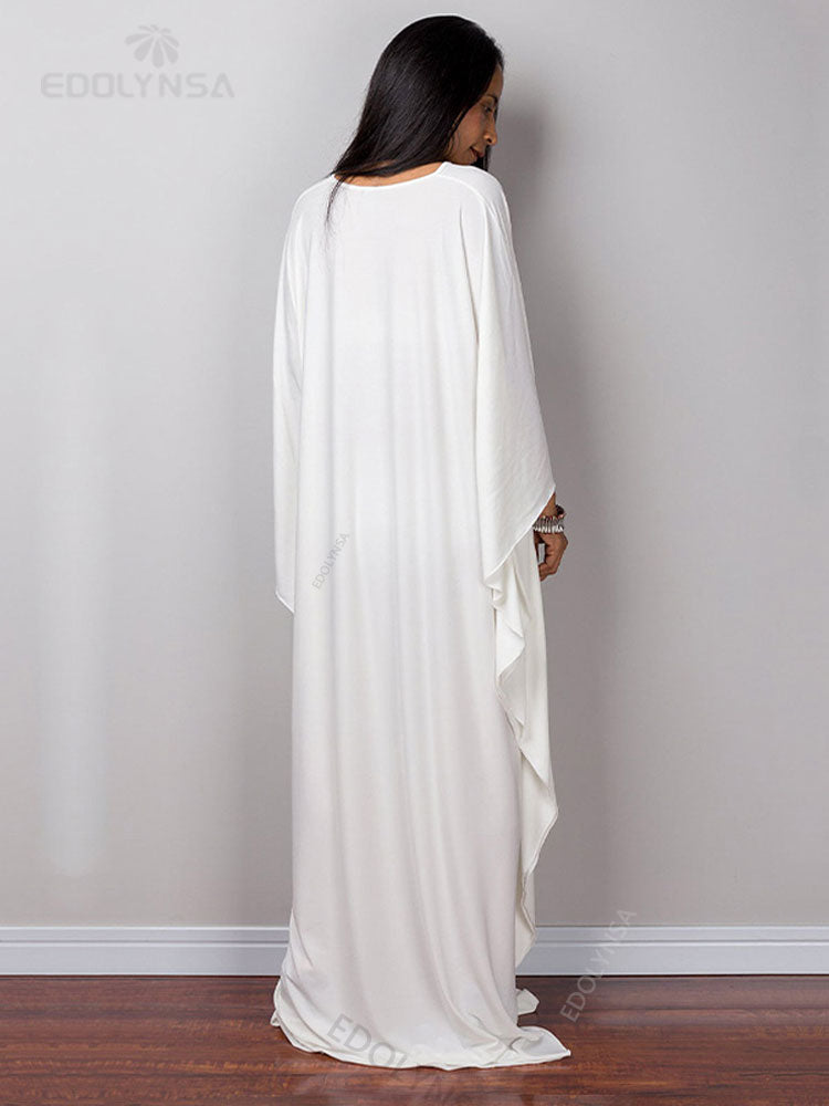 Radiant Batwing Sleeve Loose Maxi Dress